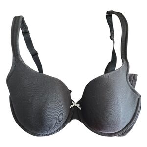 Cacique Black Bra with Elegant Bow Detail 42D Torrid